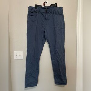 Lucky Brand Men’s Casual Pants 40x32 Blue Straight Fit Cotton Trousers